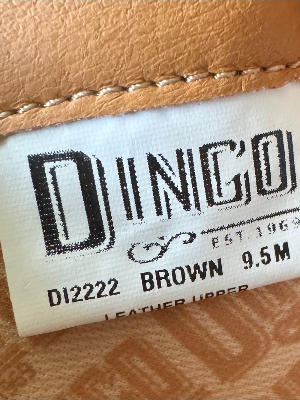 Dingo "Rodeo Queen Bootie Brown Suede & White Calf Hair Size 9.5 - Picture 4 of 11